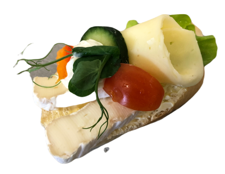 Minichlebíček  hermelínem, sýr eidam 60g