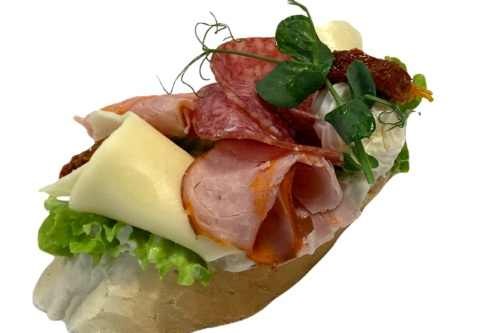 Minichlebíček salám Burgenland,uherák,sýr,suš.rajče  60g