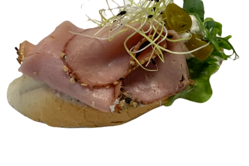 Minichlebíček s cikanskou kotletou, nitě česnek,palivá paprička  60g
