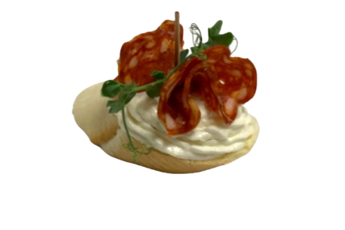 Jednohubka salám pikant na česnek.pom. 30g